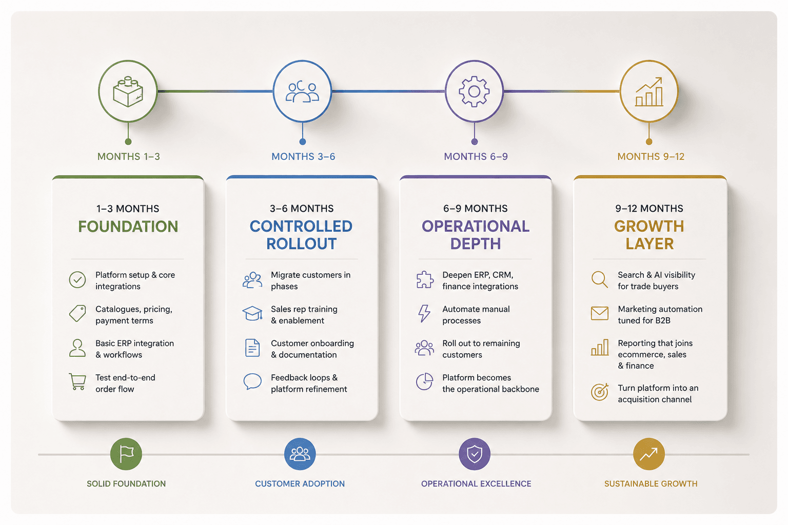 B2B Ecommerce Strategy: A 12-Month Framework for Your First Year on Shopify Plus